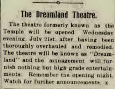 Regent Theater - July15 1909 The Alma Record